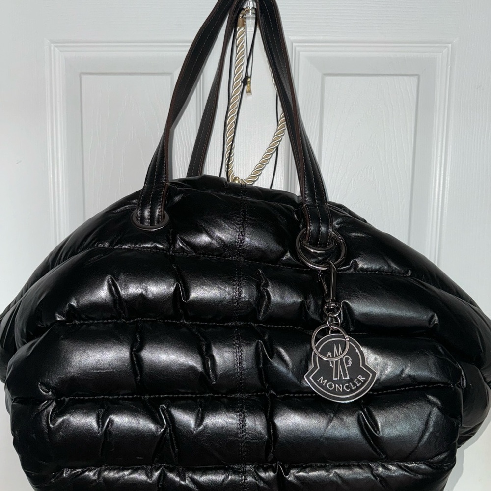 Moncler quilted leather tote bag - Picture 1 of 2